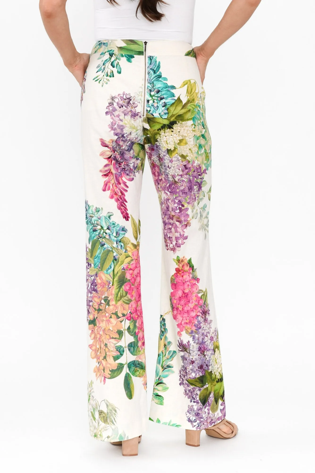 Bahia Wisteria Alba Linen Blend Pants sold by Blue Bungalow product image thumbnail 4