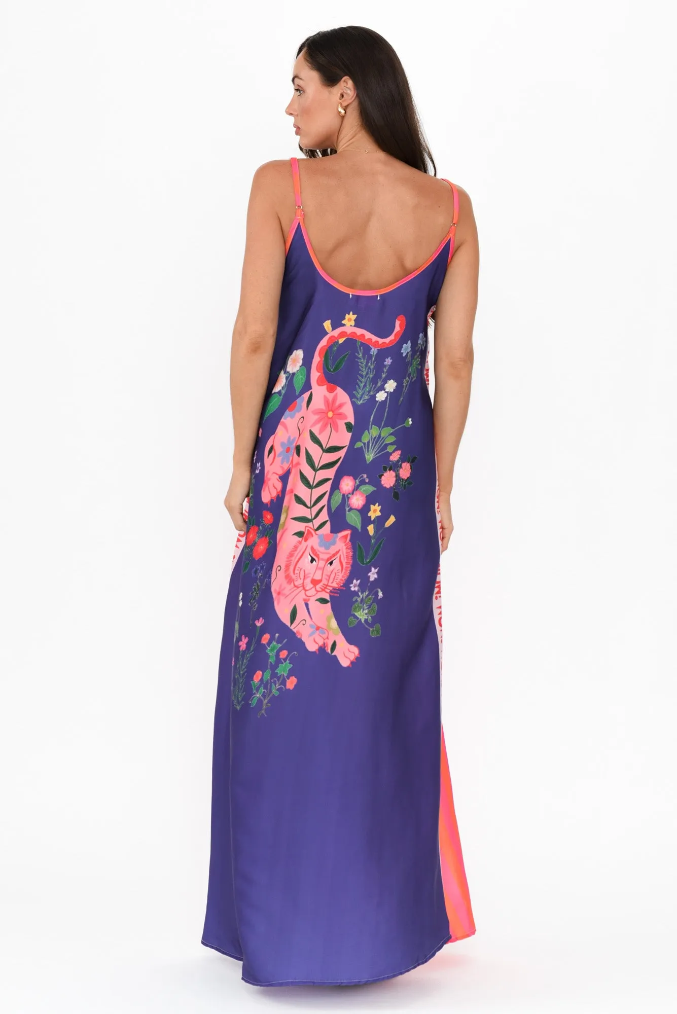 Melina Pink Splice Maxi Dress sold by Blue Bungalow product image thumbnail 4