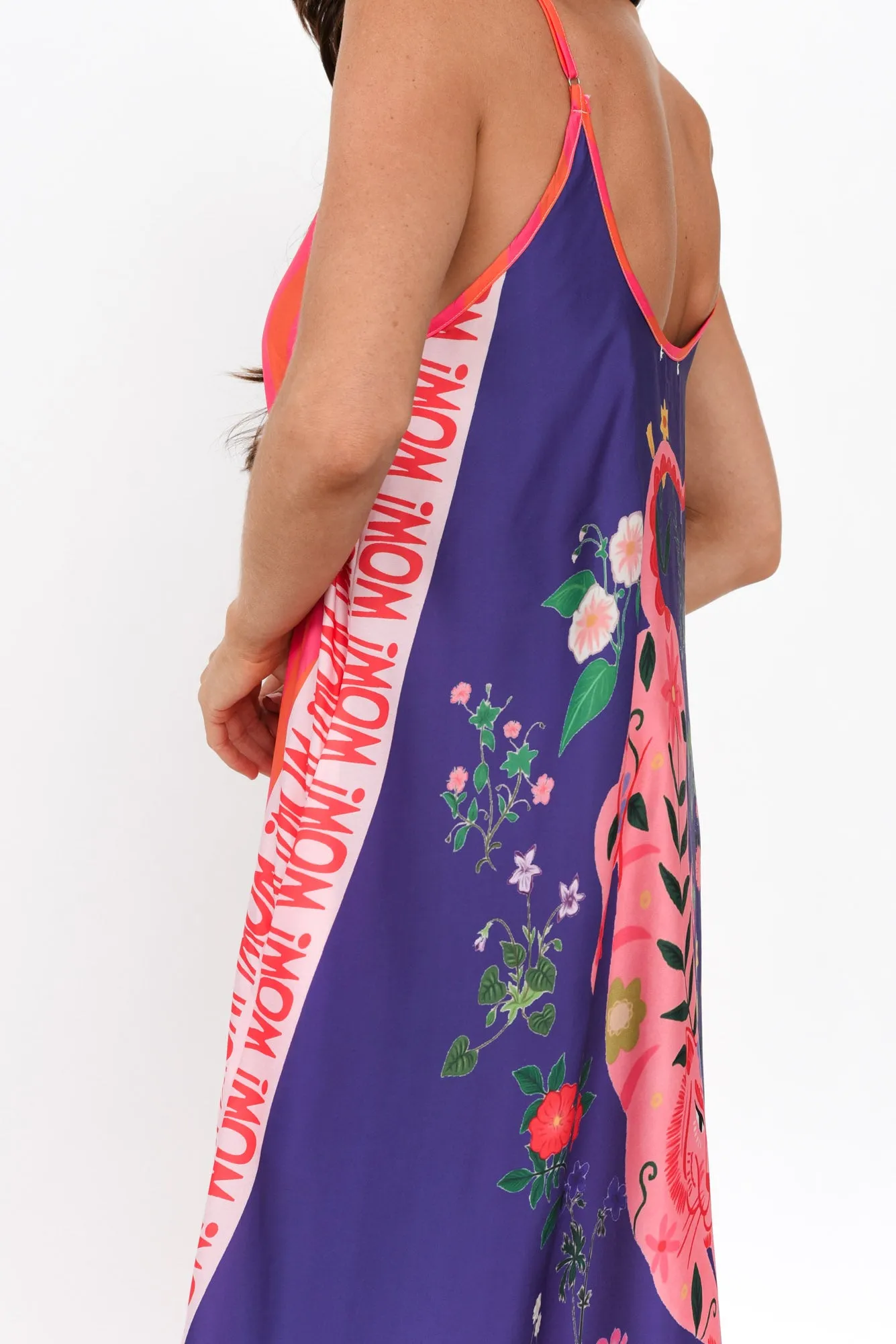 Melina Pink Splice Maxi Dress sold by Blue Bungalow product image thumbnail 5