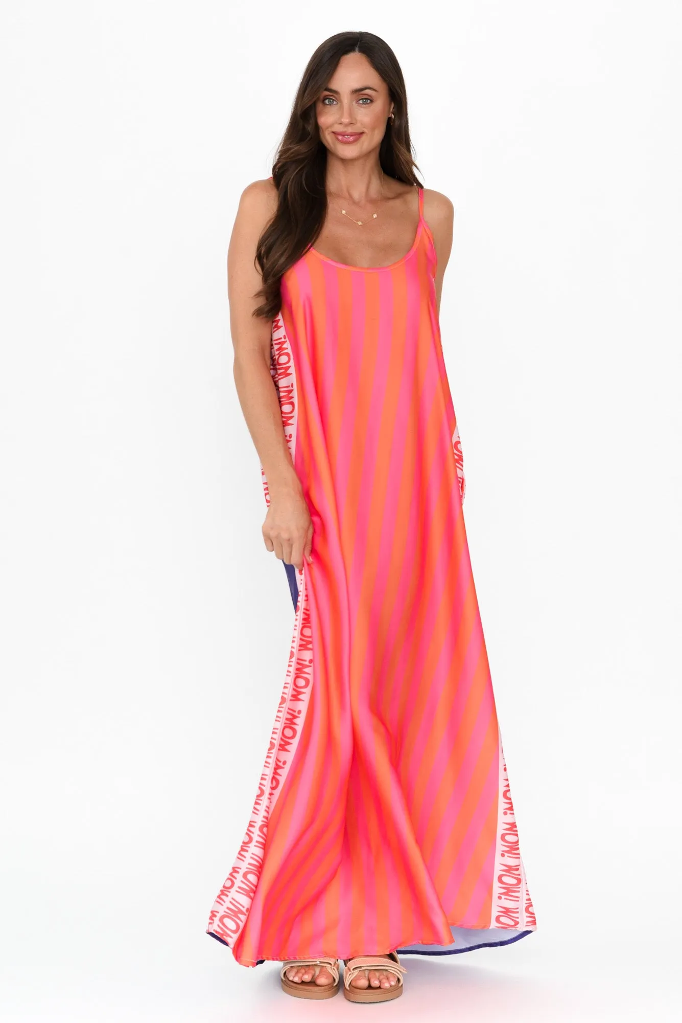 Melina Pink Splice Maxi Dress sold by Blue Bungalow product image thumbnail 2
