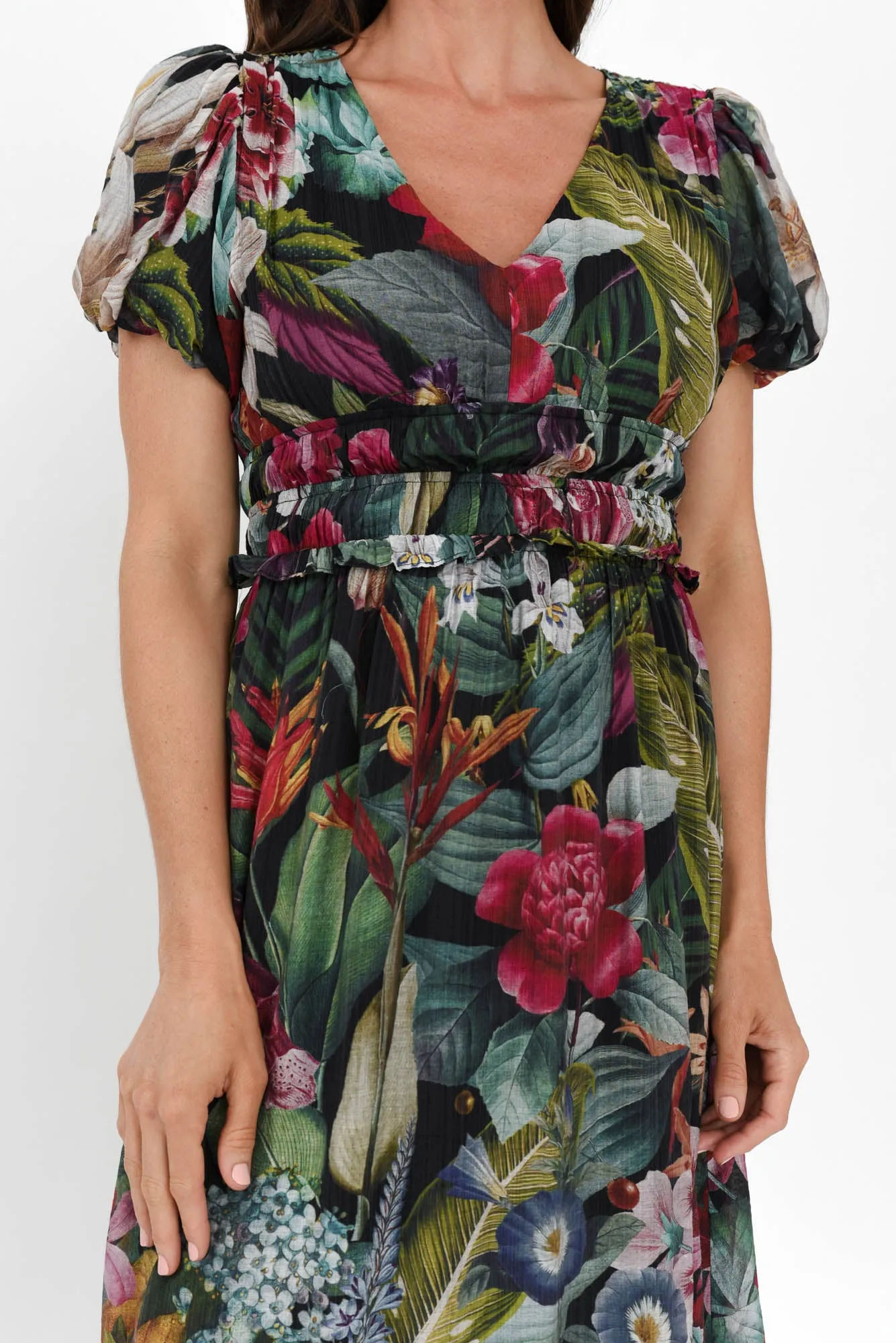 Ally Green Floral Maxi Dress sold by Blue Bungalow product image thumbnail 5