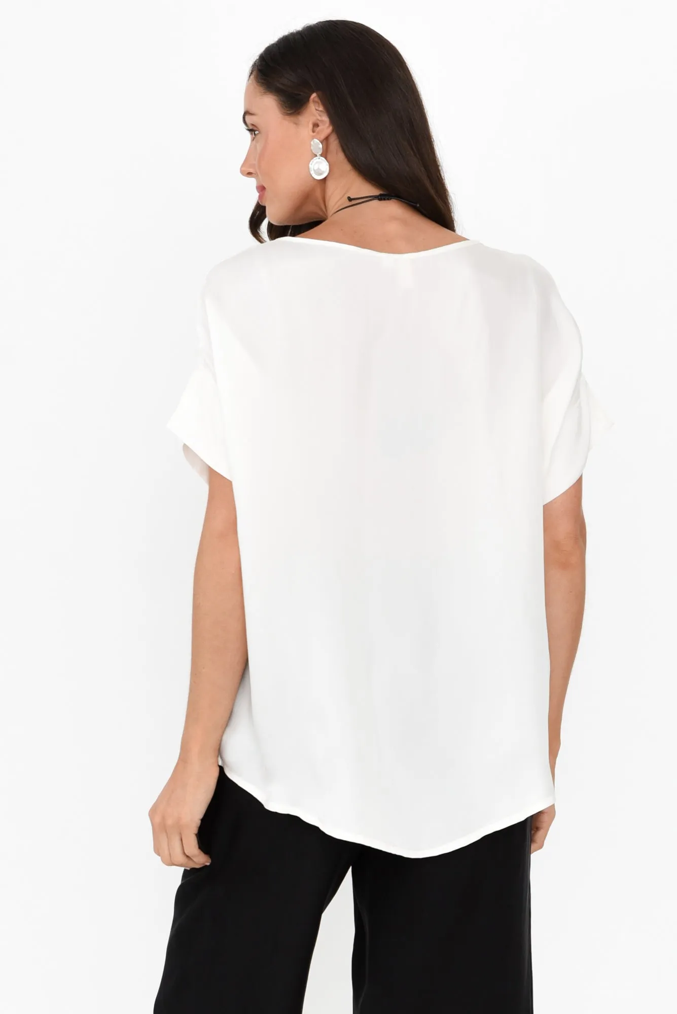 Greta Ivory Cupro Top sold by Blue Bungalow product image thumbnail 4