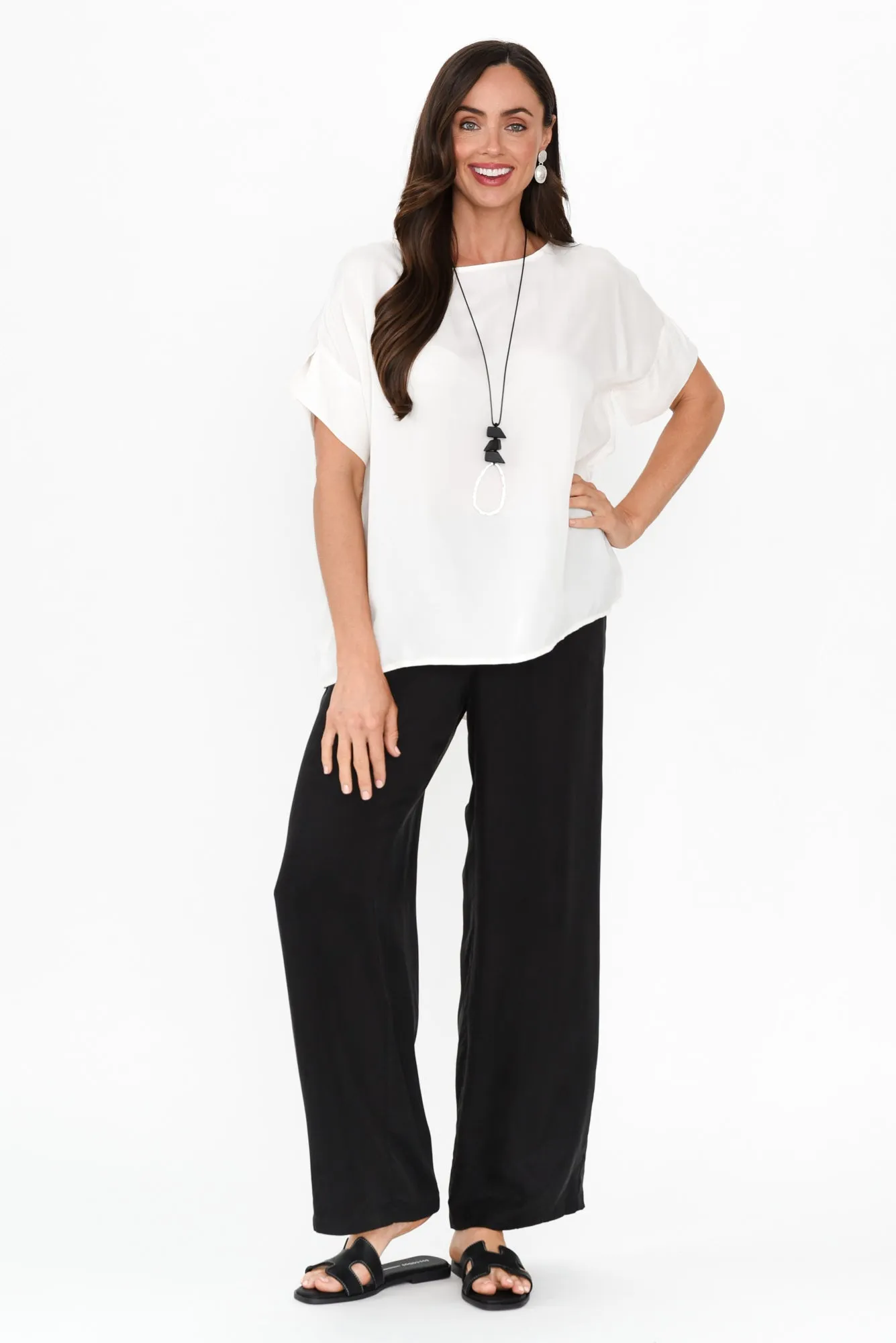 Greta Ivory Cupro Top sold by Blue Bungalow product image thumbnail 2