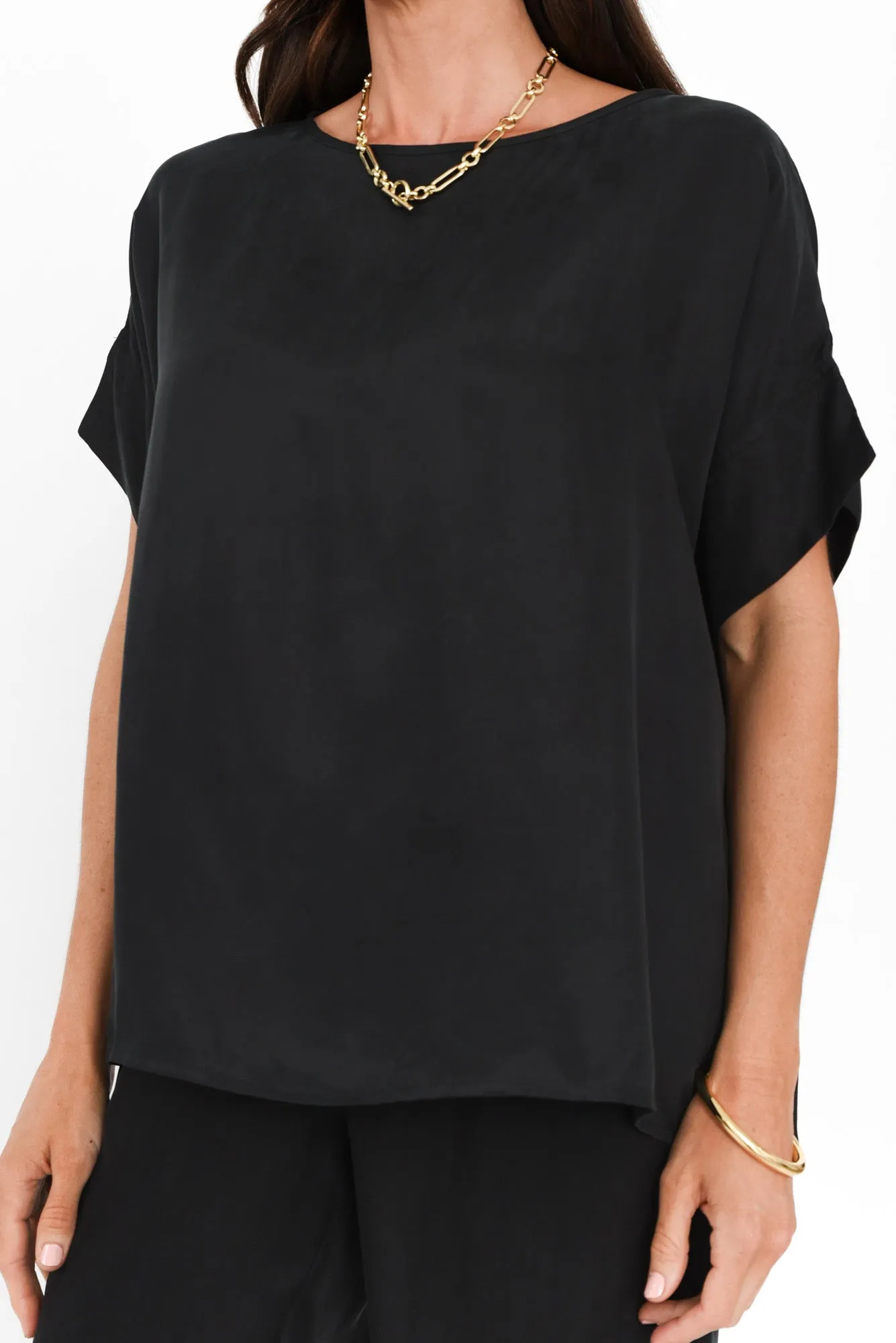 Greta Black Cupro Top sold by Blue Bungalow product image thumbnail 5