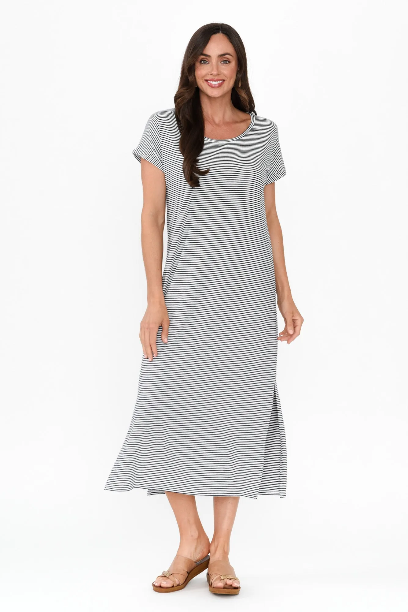 Elsie Nautical Stripe Bamboo Dress sold by Blue Bungalow product image thumbnail 2