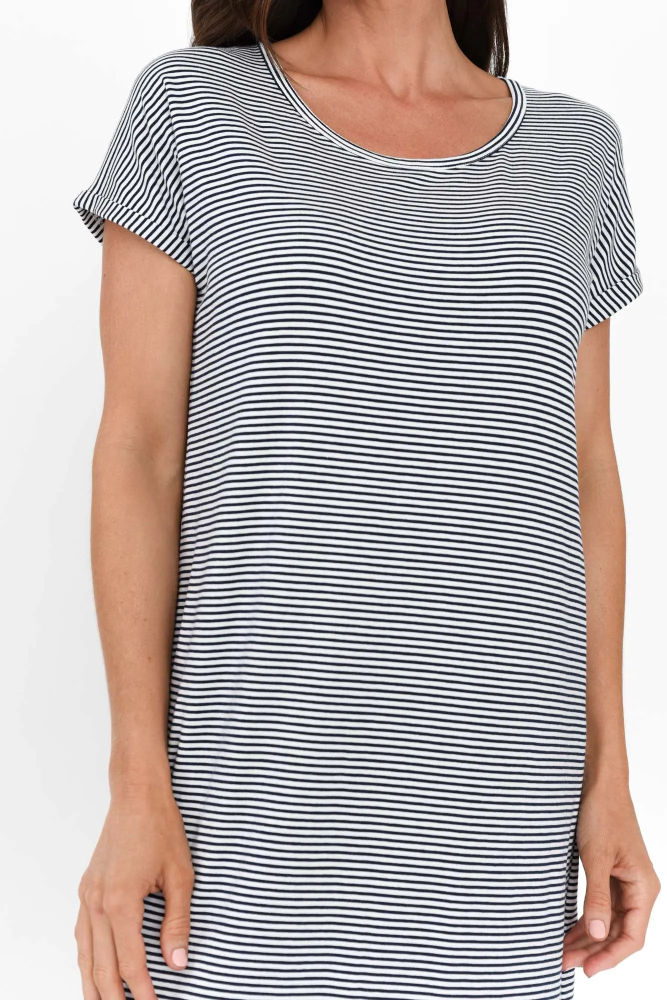 Elsie Nautical Stripe Bamboo Dress sold by Blue Bungalow product image thumbnail 5