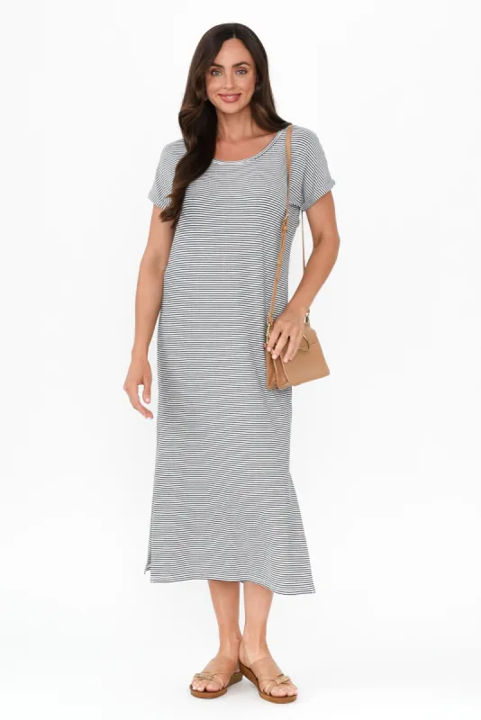 Elsie Nautical Stripe Bamboo Dress sold by Blue Bungalow