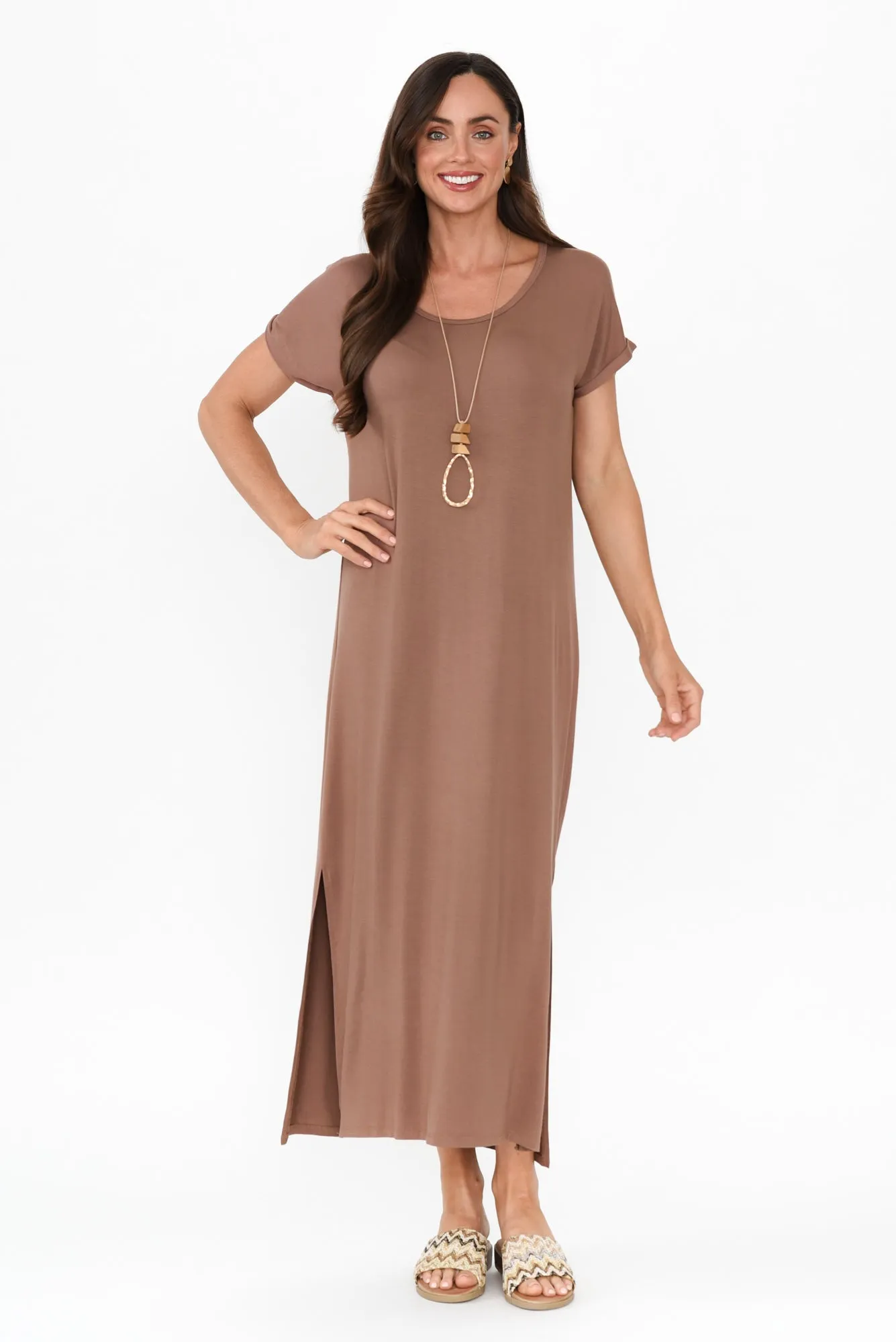 Elsie Chocolate Bamboo Dress sold by Blue Bungalow product image thumbnail 2