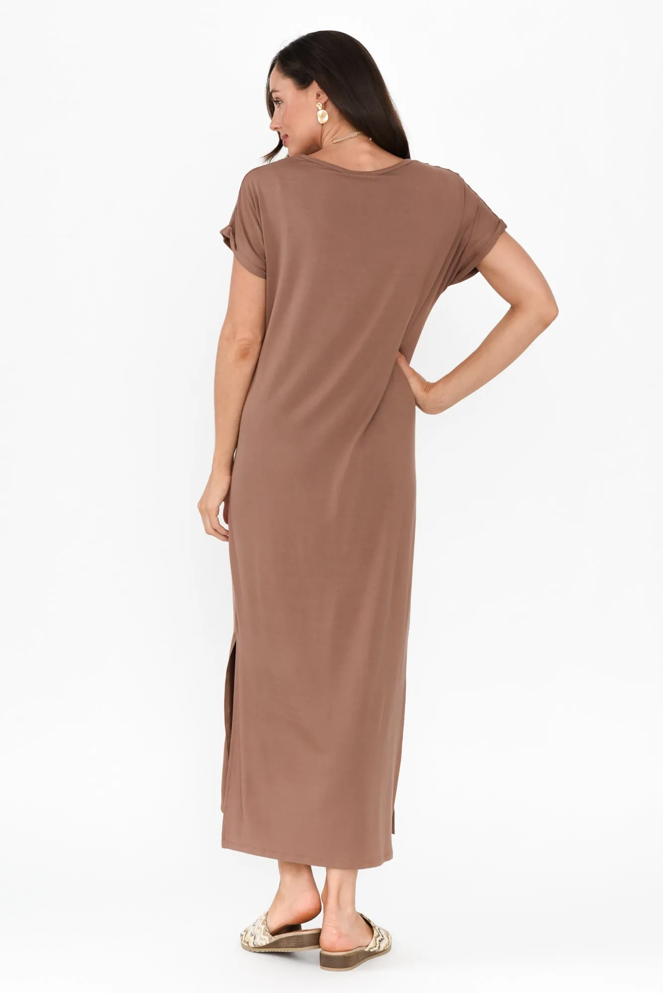 Elsie Chocolate Bamboo Dress sold by Blue Bungalow product image thumbnail 4