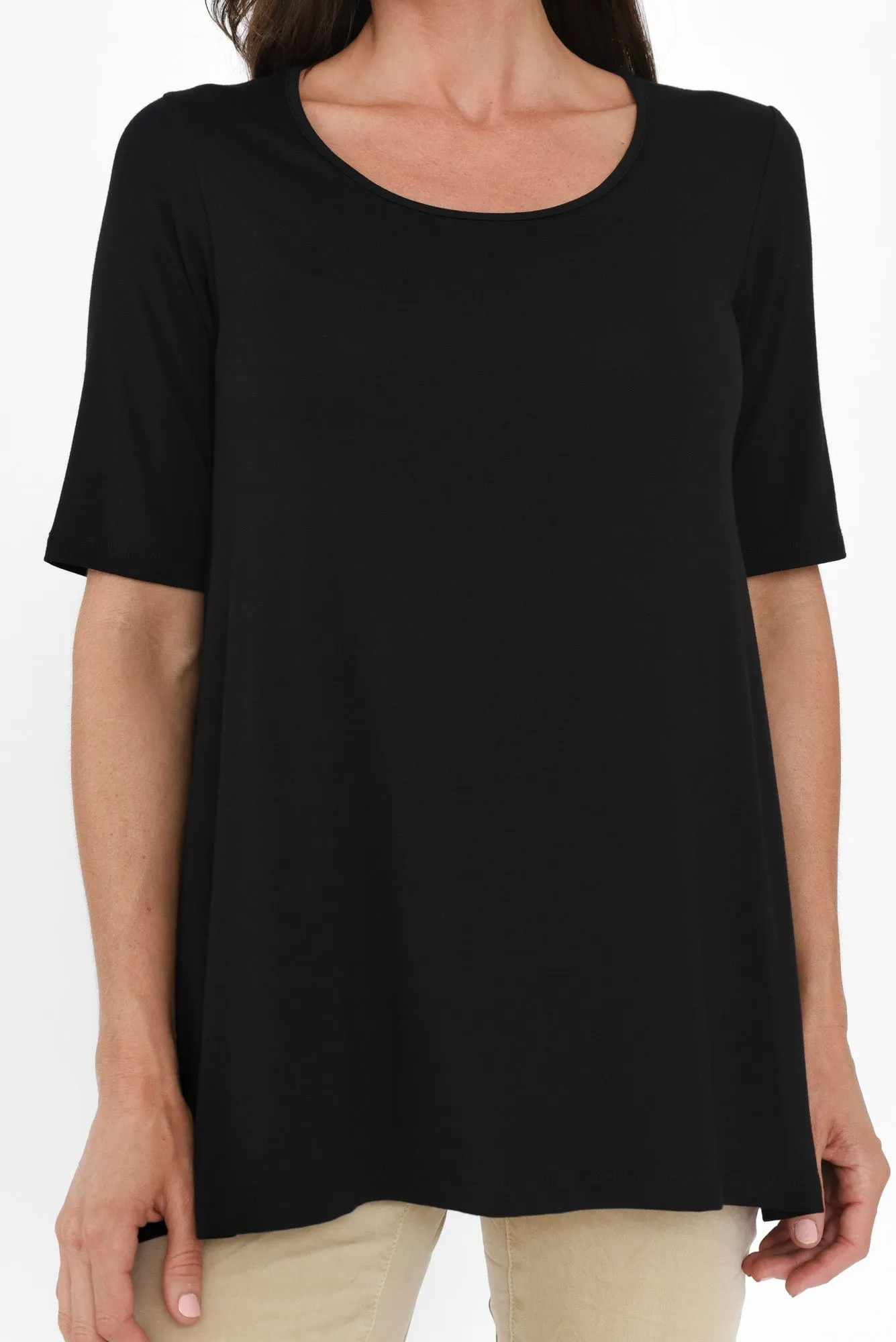 Carter Black Bamboo Tunic Top sold by Blue Bungalow product image thumbnail 5