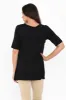 Carter Black Bamboo Tunic Top sold by Blue Bungalow
