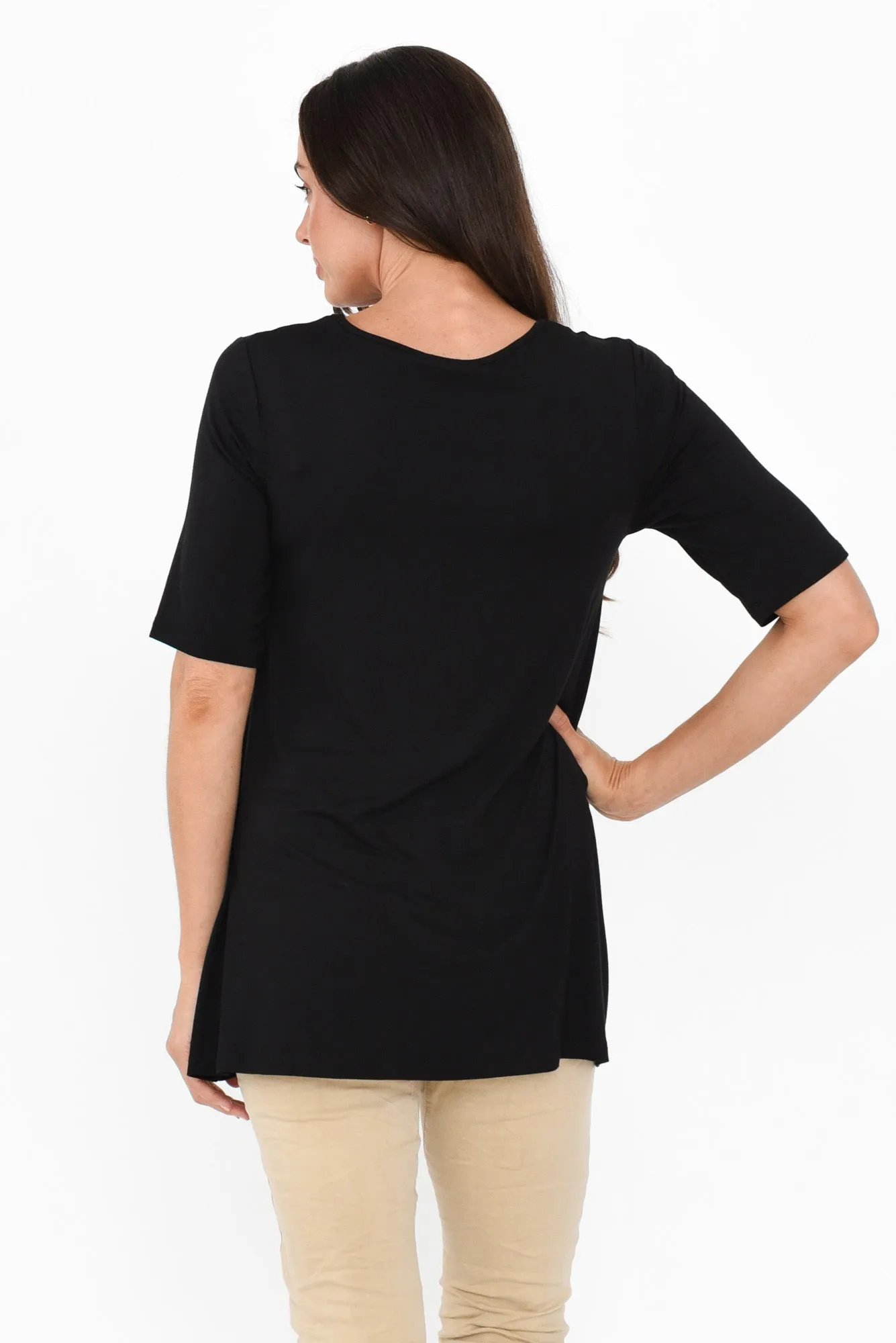 Carter Black Bamboo Tunic Top sold by Blue Bungalow product image thumbnail 4
