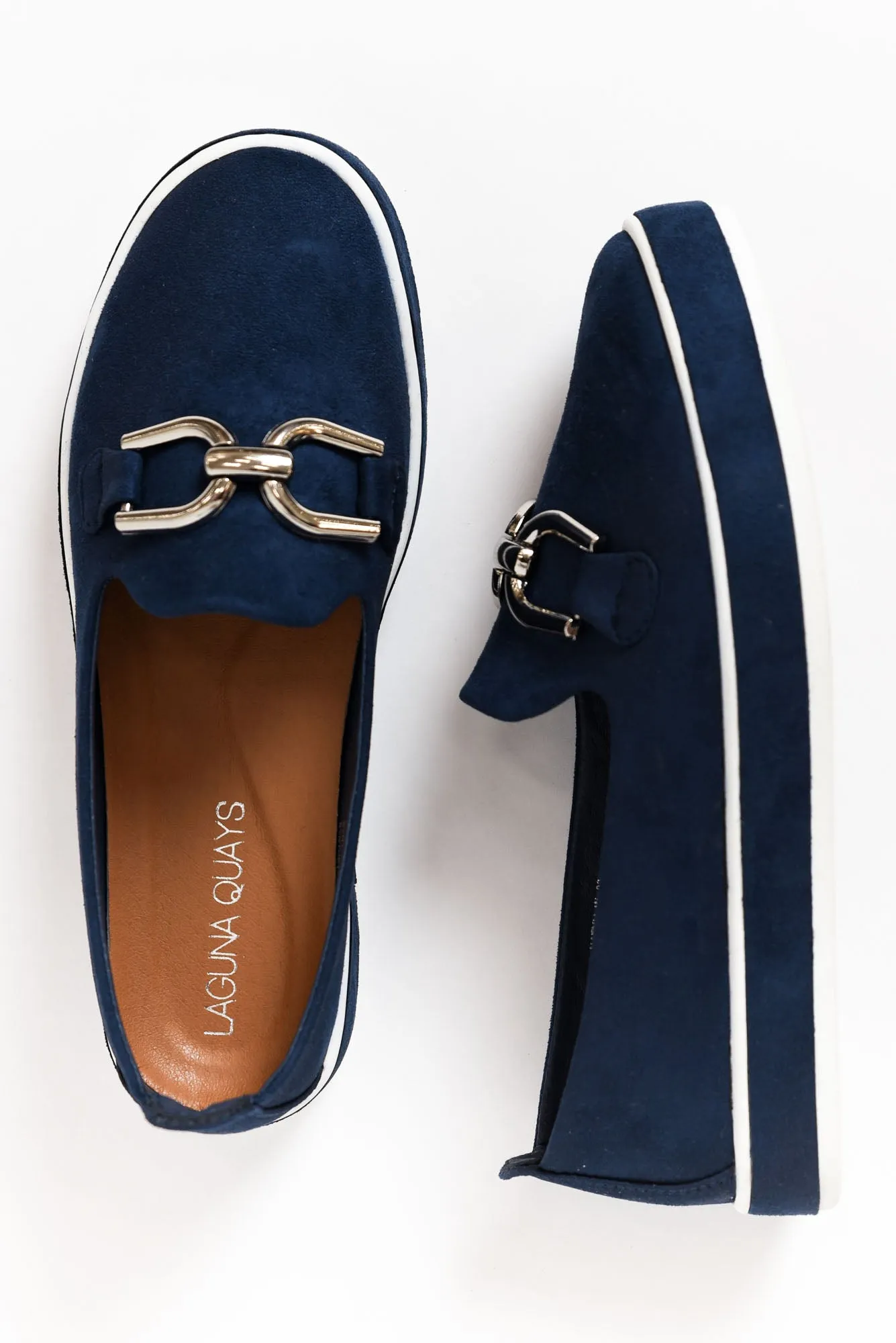 Natyia Navy Faux Suede Platform Loafer sold by Blue Bungalow product image thumbnail 3
