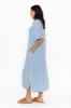 Josy Blue Chambray Shirt Dress sold by Blue Bungalow