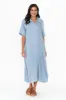 Josy Blue Chambray Shirt Dress sold by Blue Bungalow