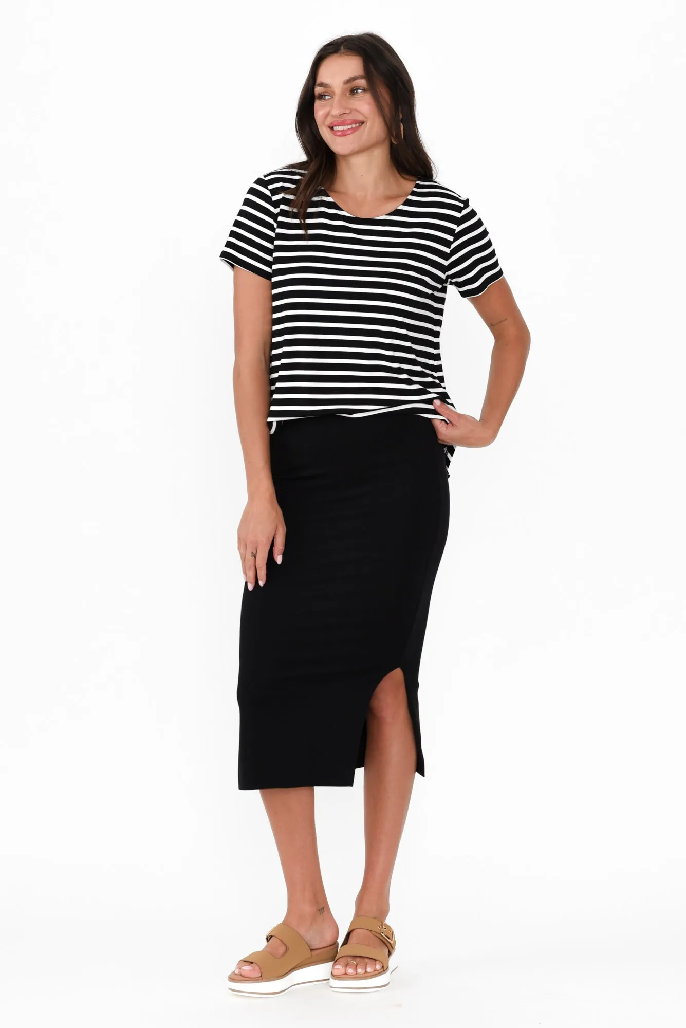 Bettina Black Bamboo Skirt sold by Blue Bungalow product image thumbnail 2