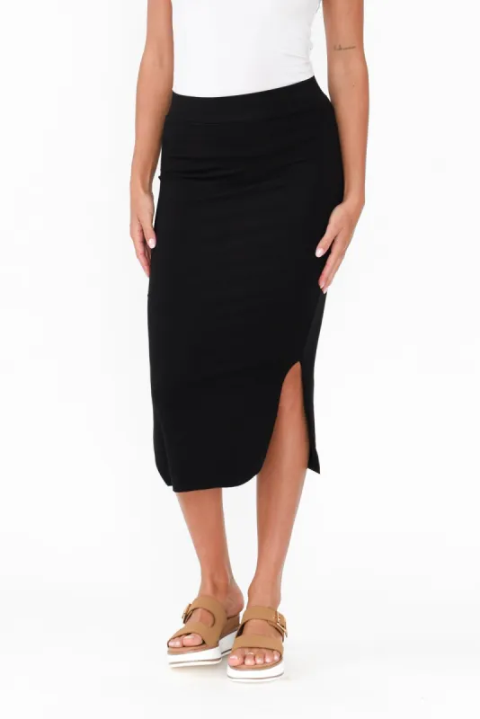 Bettina Black Bamboo Skirt sold by Blue Bungalow