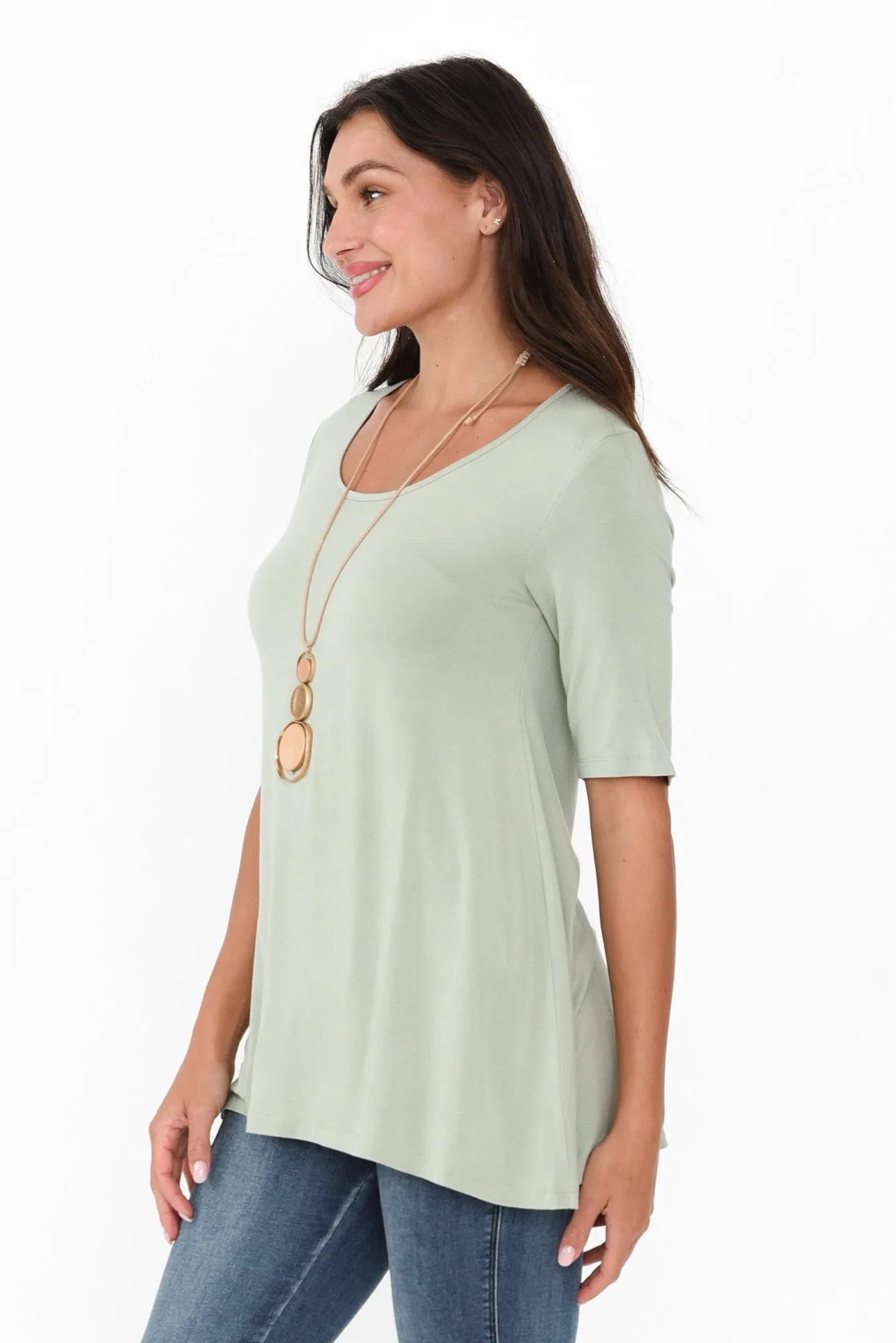 Carter Sage Bamboo Tunic Top sold by Blue Bungalow product image thumbnail 3