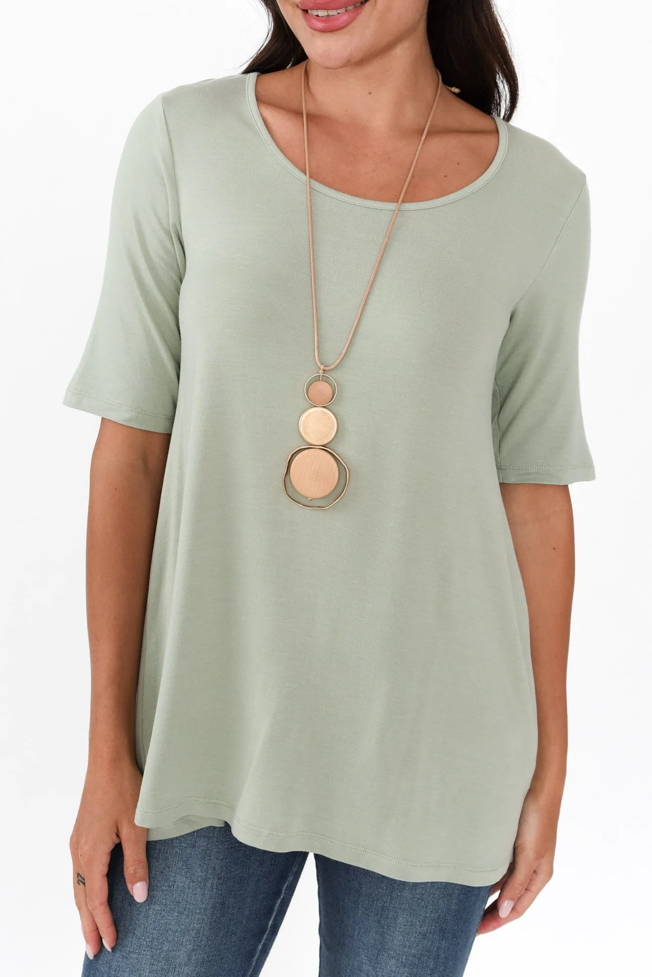 Carter Sage Bamboo Tunic Top sold by Blue Bungalow product image thumbnail 5