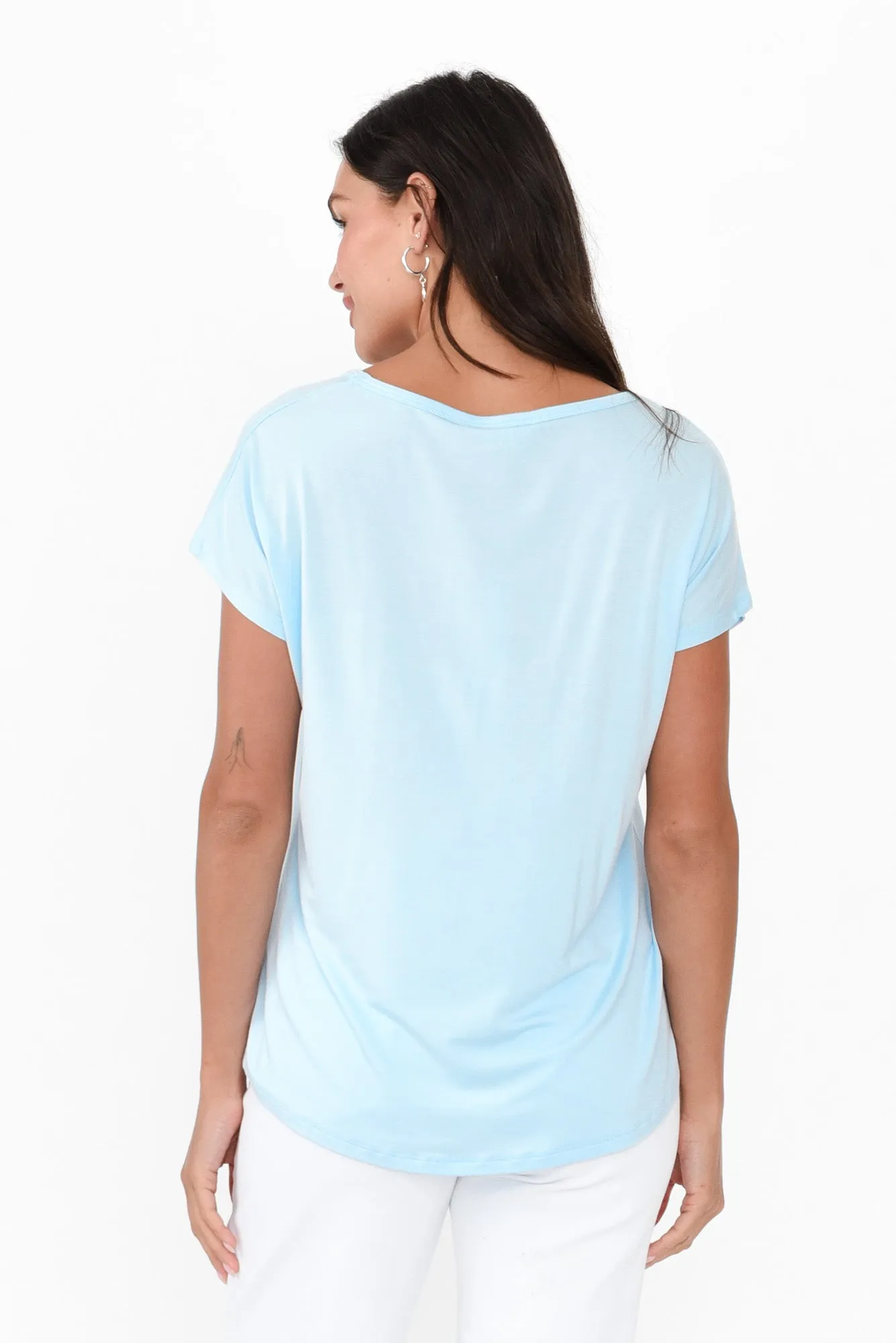 Eadie Light Blue Bamboo Top sold by Blue Bungalow product image thumbnail 5