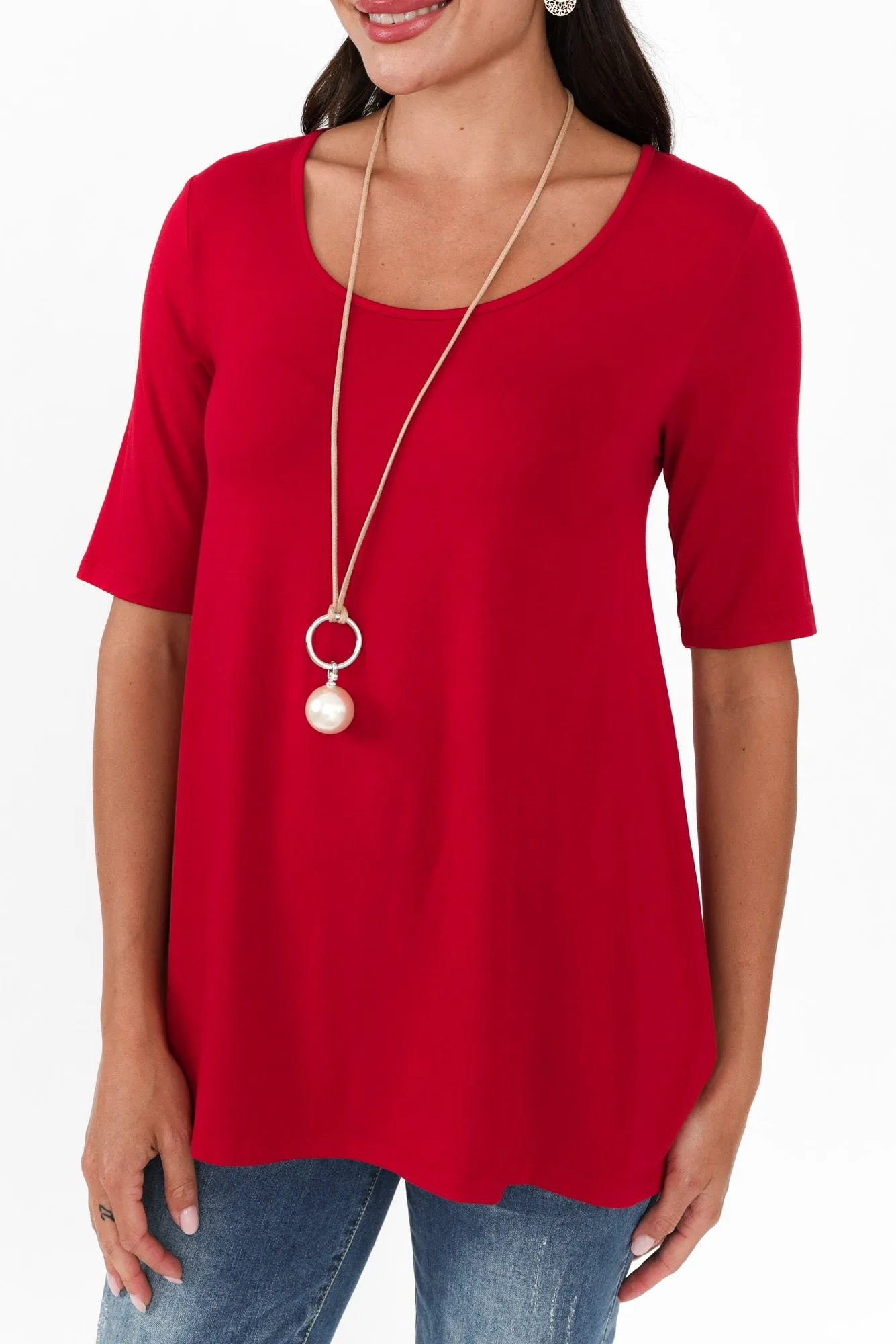Carter Cherry Bamboo Tunic Top sold by Blue Bungalow product image thumbnail 5