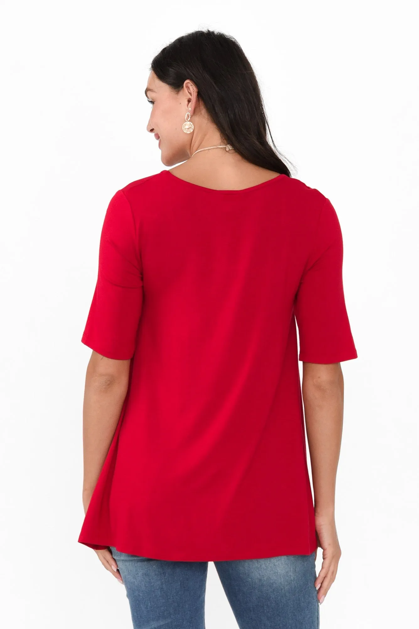 Carter Cherry Bamboo Tunic Top sold by Blue Bungalow product image thumbnail 4