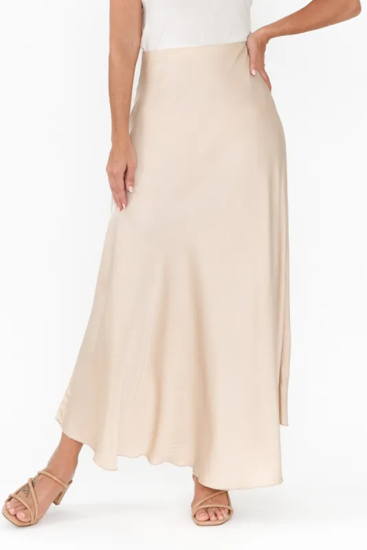 Tilba Champagne Maxi Skirt sold by Blue Bungalow
