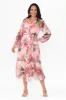 Orla Pink Floral Silk Blend Dress sold by Blue Bungalow