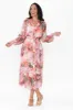 Orla Pink Floral Silk Blend Dress sold by Blue Bungalow
