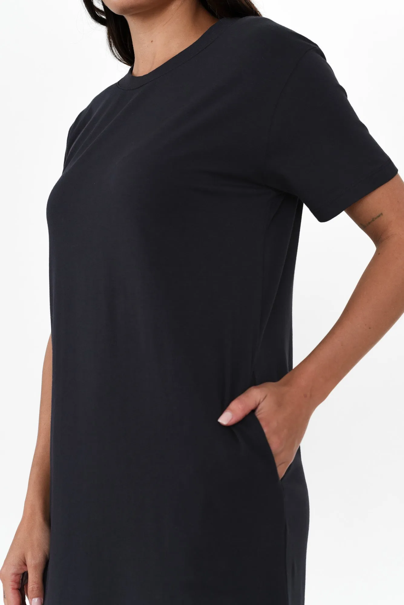 Ottawa Navy Cotton Tee Dress sold by Blue Bungalow product image thumbnail 5