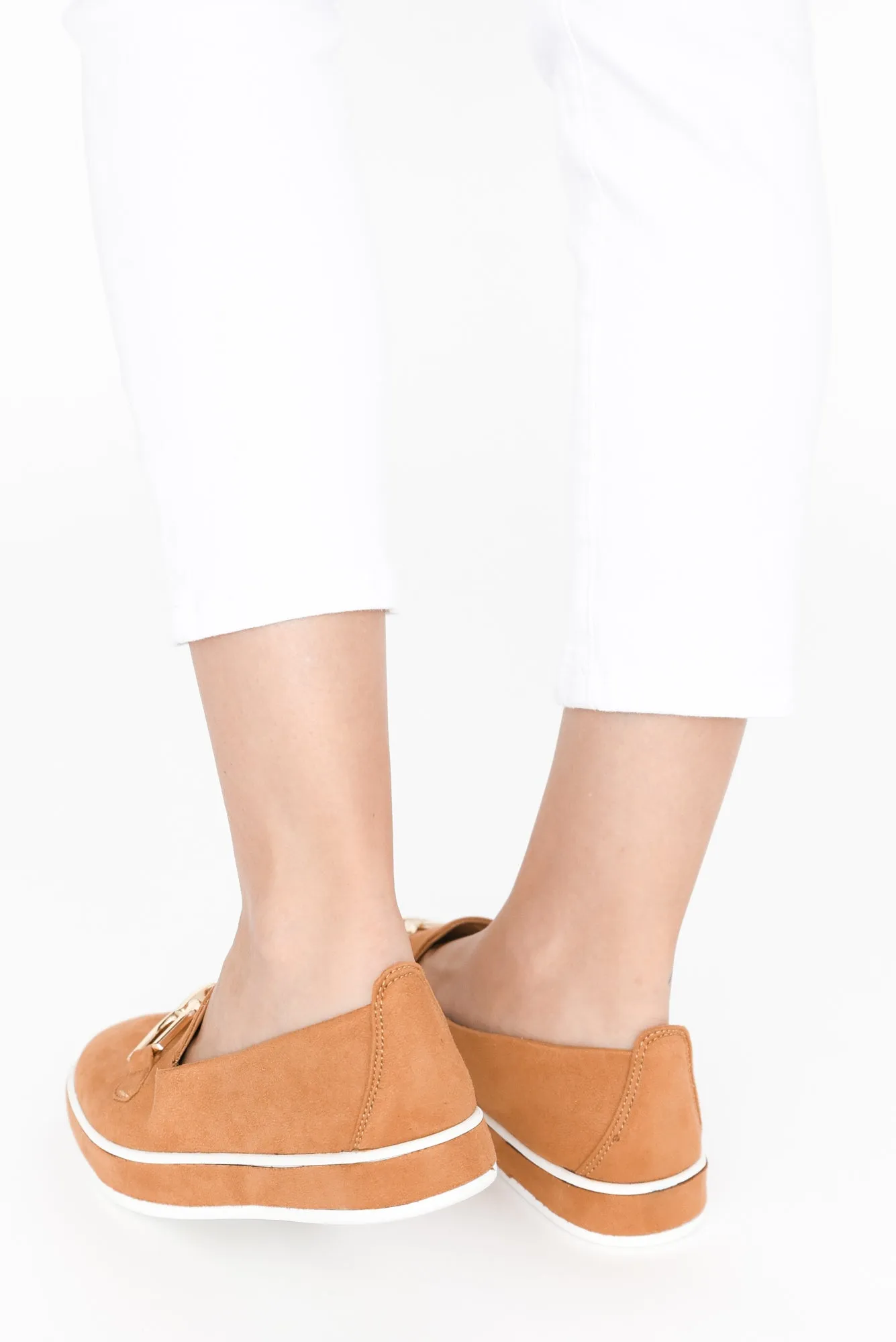 Natyia Camel Faux Suede Platform Loafer sold by Blue Bungalow product image thumbnail 4
