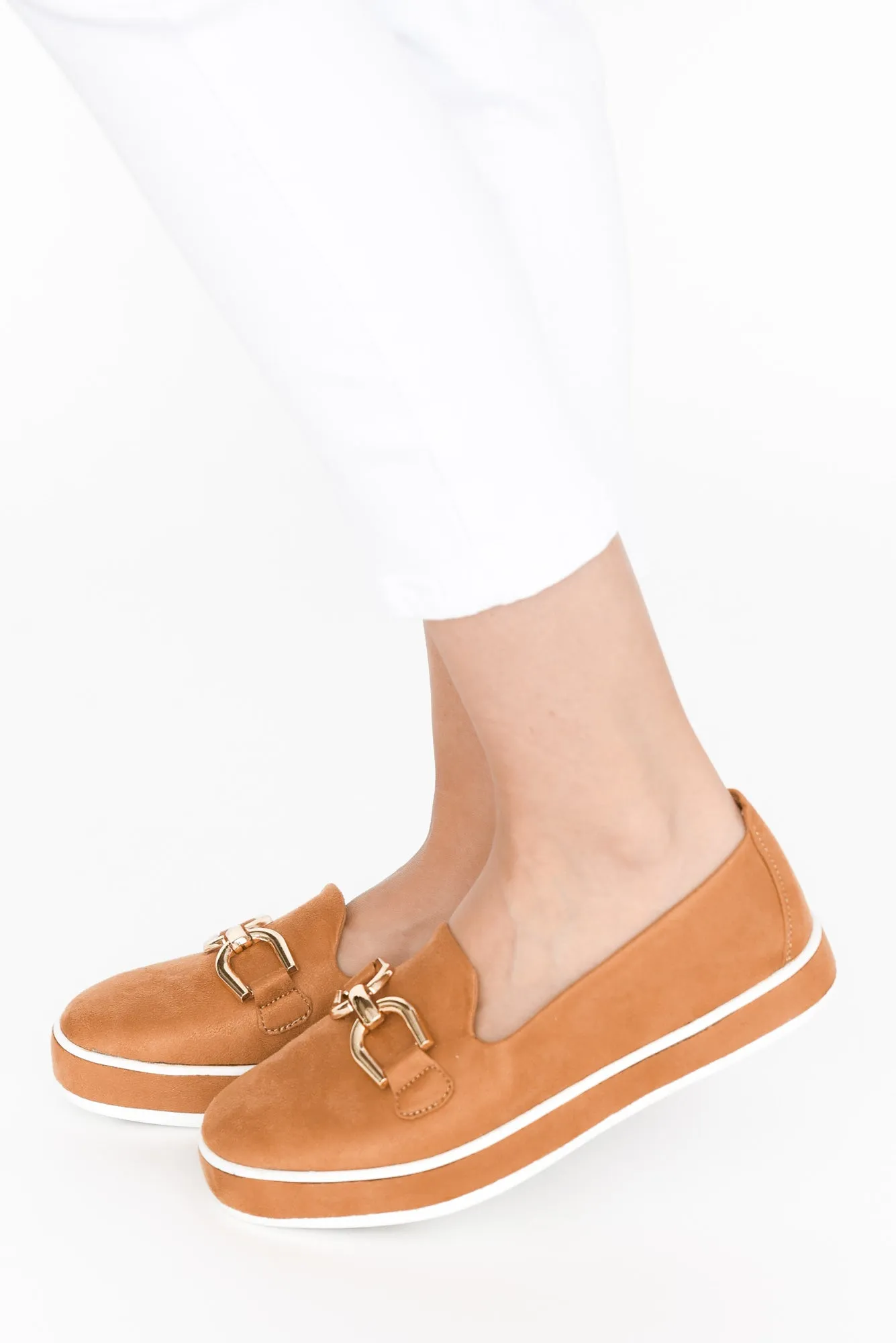 Natyia Camel Faux Suede Platform Loafer sold by Blue Bungalow product image thumbnail 2