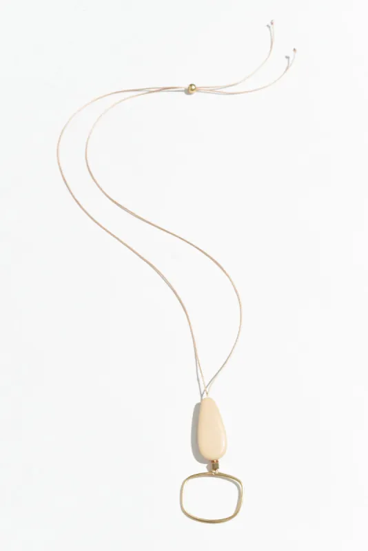 Pandora Gold Teardrop Pendant Necklace sold by Blue Bungalow