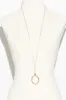Renita Gold Clear Hoop Pendant Necklace sold by Blue Bungalow
