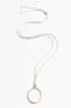 Renita Gold Clear Hoop Pendant Necklace sold by Blue Bungalow