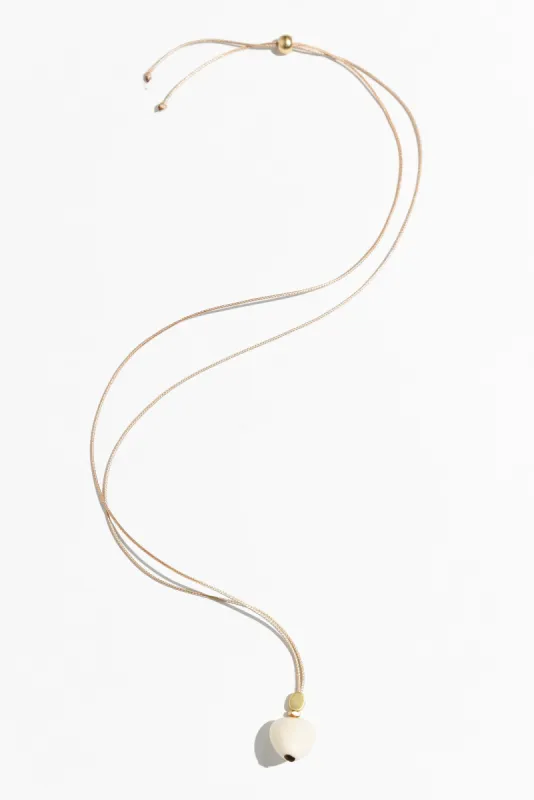 Persia White Heart Pendant Necklace sold by Blue Bungalow