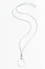 Renita Silver Teal Hoop Pendant Necklace sold by Blue Bungalow
