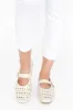 Fruity Cream Leather Ballet Flat sold by Blue Bungalow