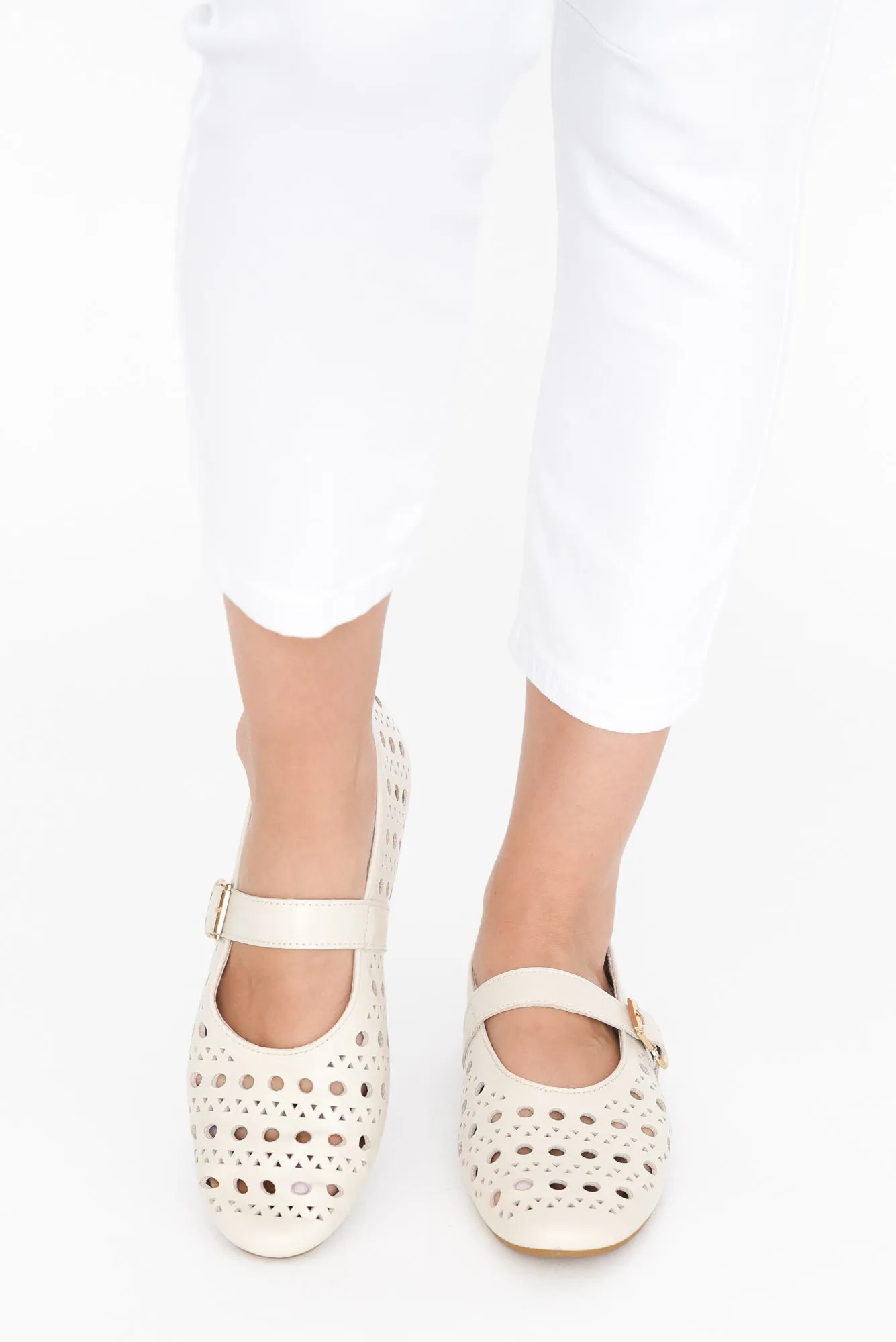 Fruity Cream Leather Ballet Flat sold by Blue Bungalow product image thumbnail 5