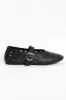 Fruity Black Leather Ballet Flat sold by Blue Bungalow