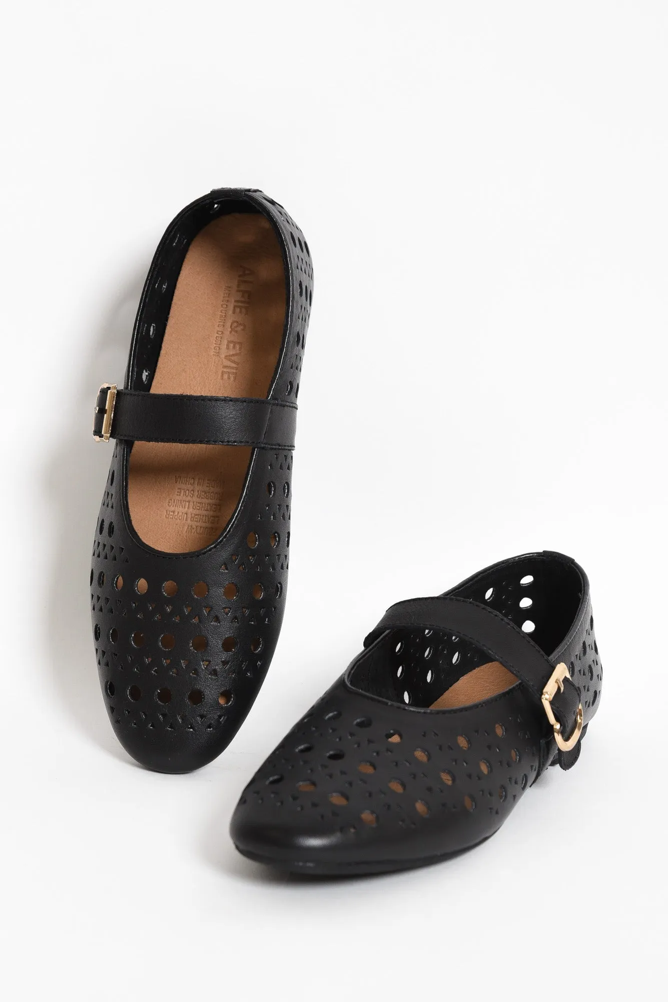 Fruity Black Leather Ballet Flat sold by Blue Bungalow product image thumbnail 2