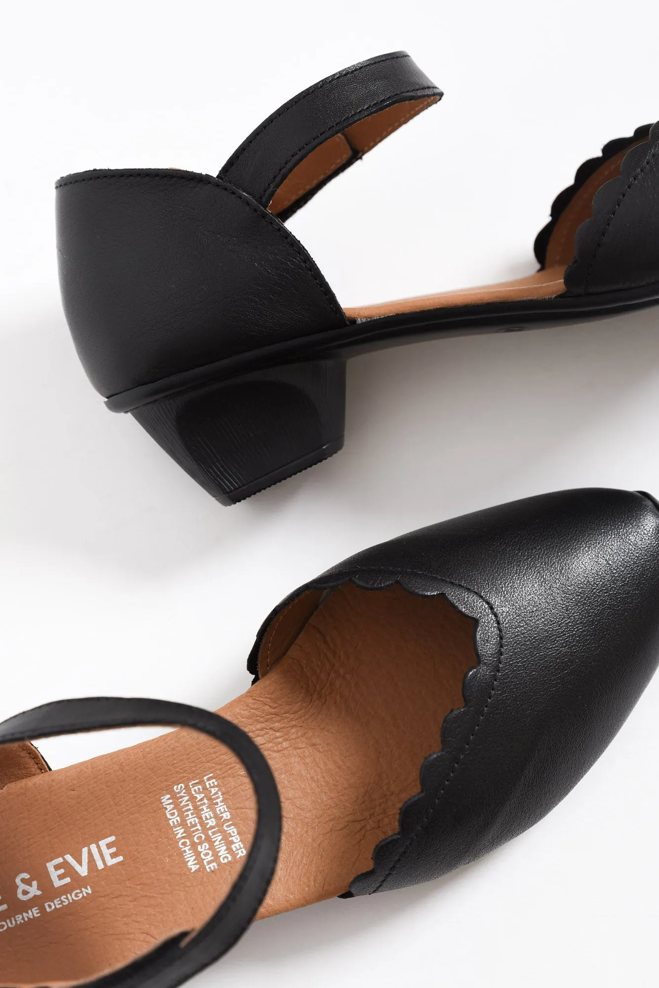 Sharyn Black Leather Heel sold by Blue Bungalow product image thumbnail 4