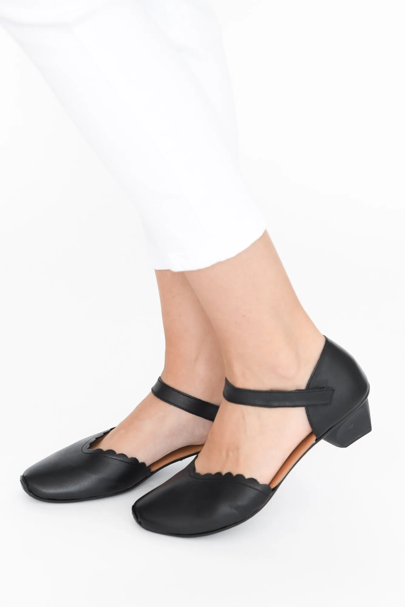 Sharyn Black Leather Heel sold by Blue Bungalow product image thumbnail 2