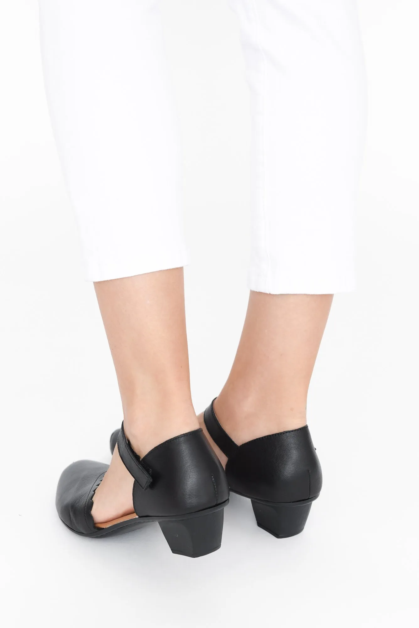 Sharyn Black Leather Heel sold by Blue Bungalow product image thumbnail 5