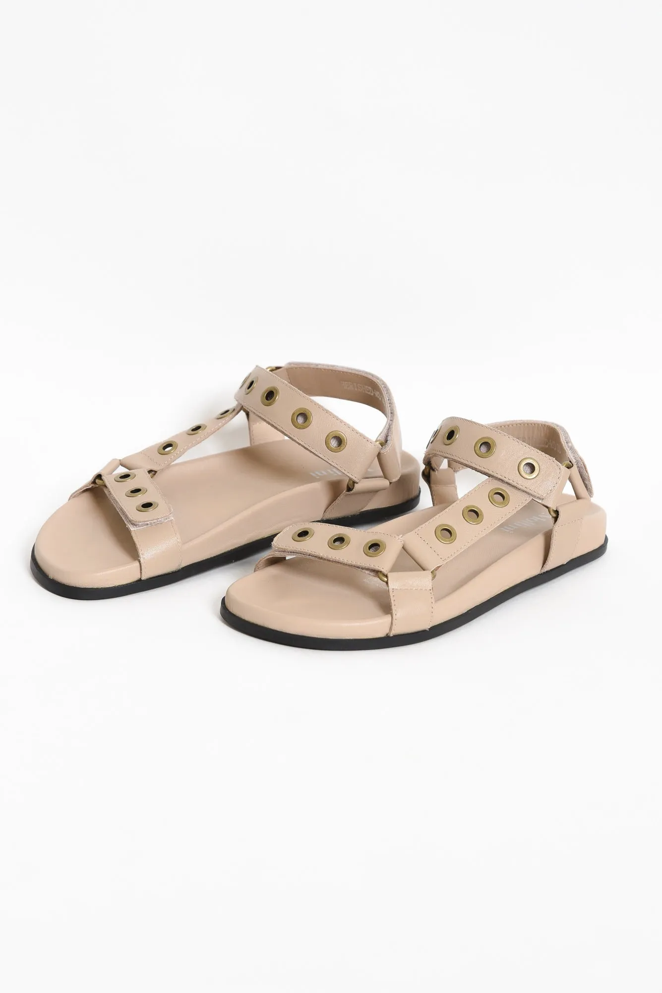Herished Stone Leather Velcro Sandal sold by Blue Bungalow product image thumbnail 2