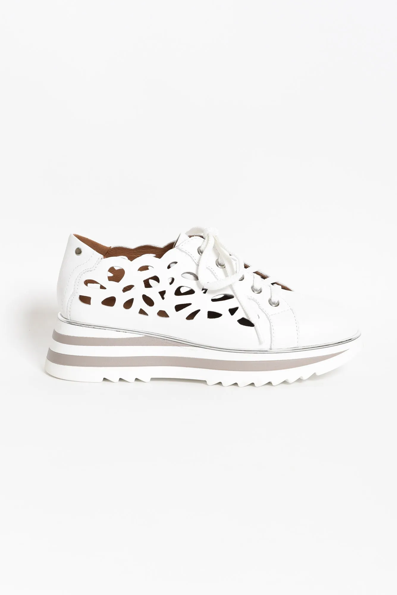 Holiday White Leather Platform Sneaker sold by Blue Bungalow product image thumbnail 5