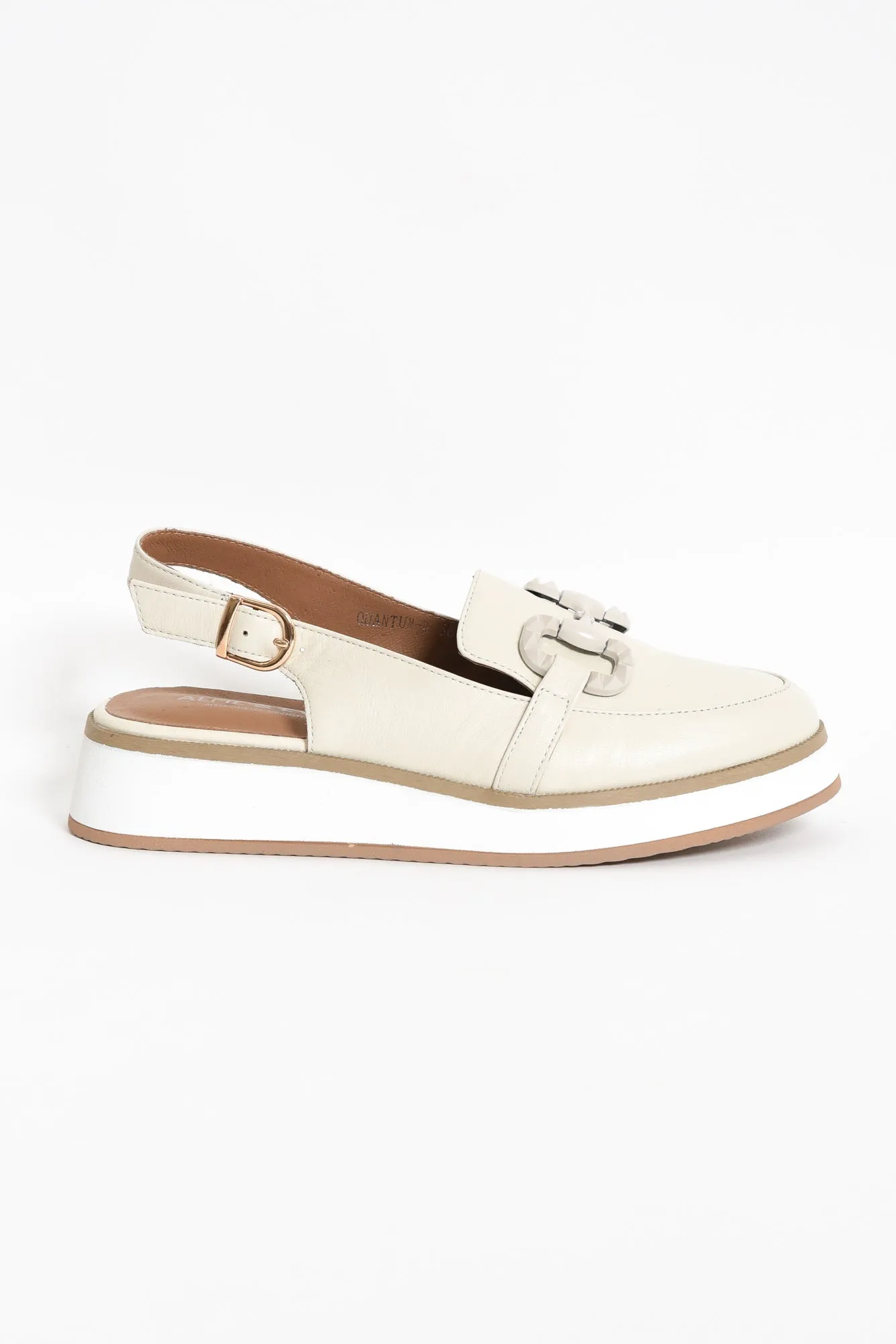 Quantum Cream Leather Slingback Loafer sold by Blue Bungalow product image thumbnail 5
