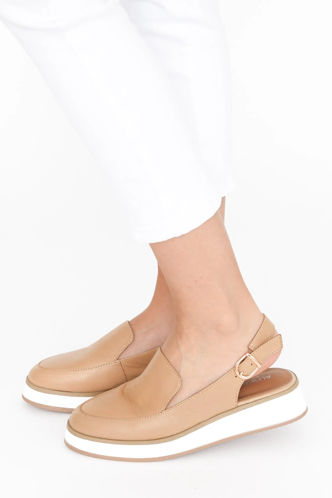 Quake Camel Leather Slingback Loafer sold by Blue Bungalow product image thumbnail 3