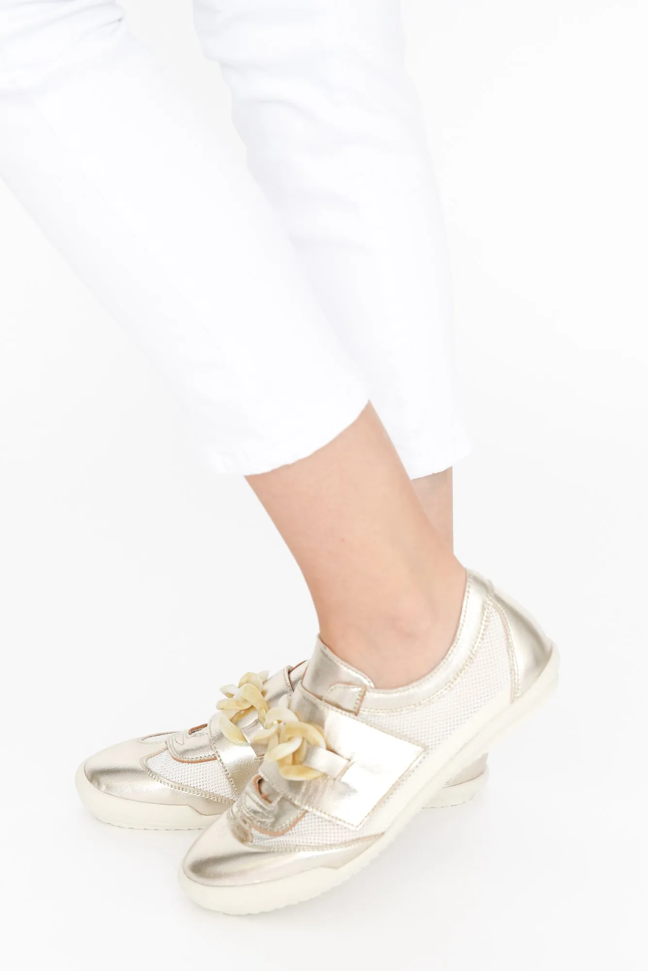 Jayden Gold Buckle Mesh Sneaker sold by Blue Bungalow