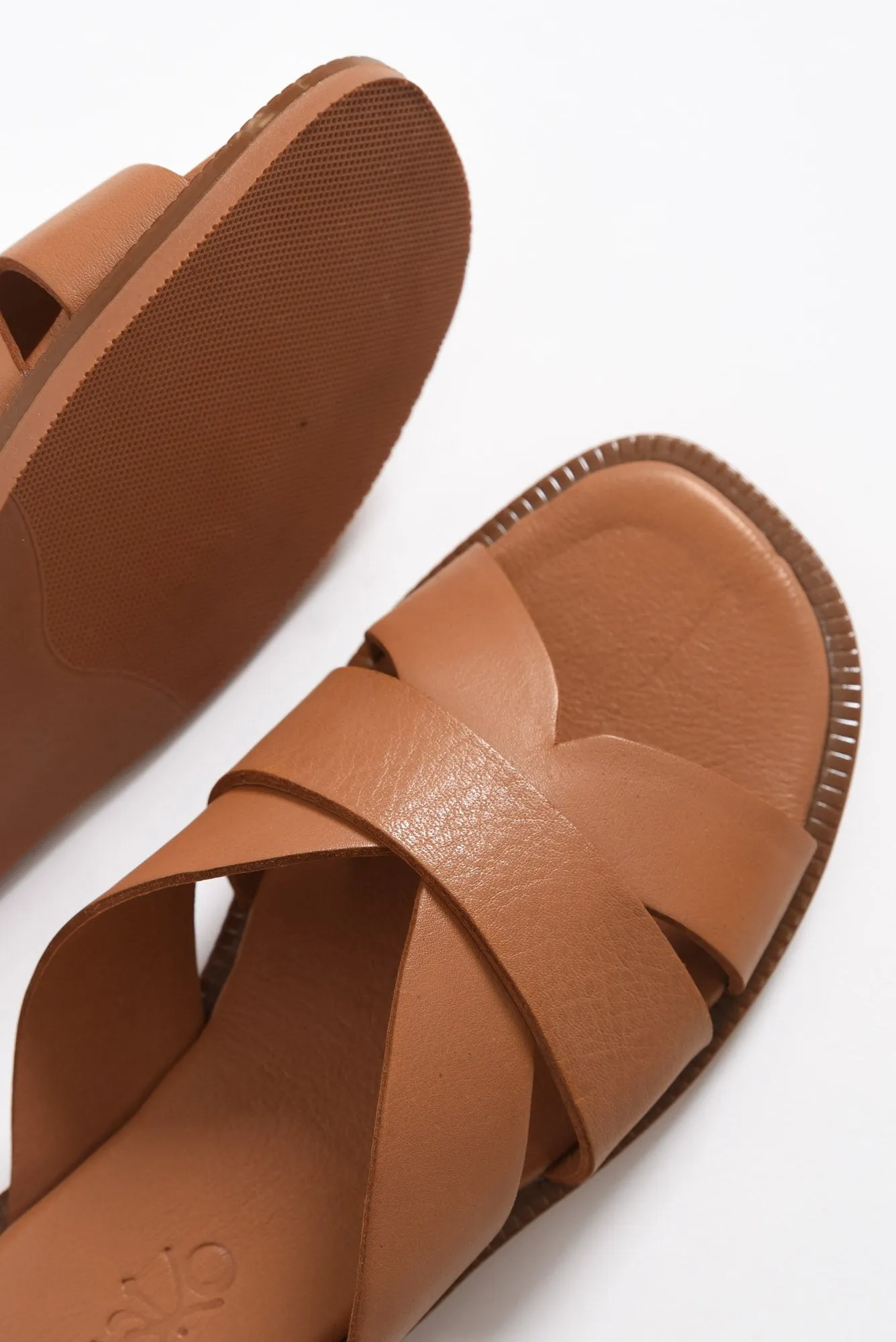 Adelaide Brandy Leather Slide sold by Blue Bungalow product image thumbnail 5